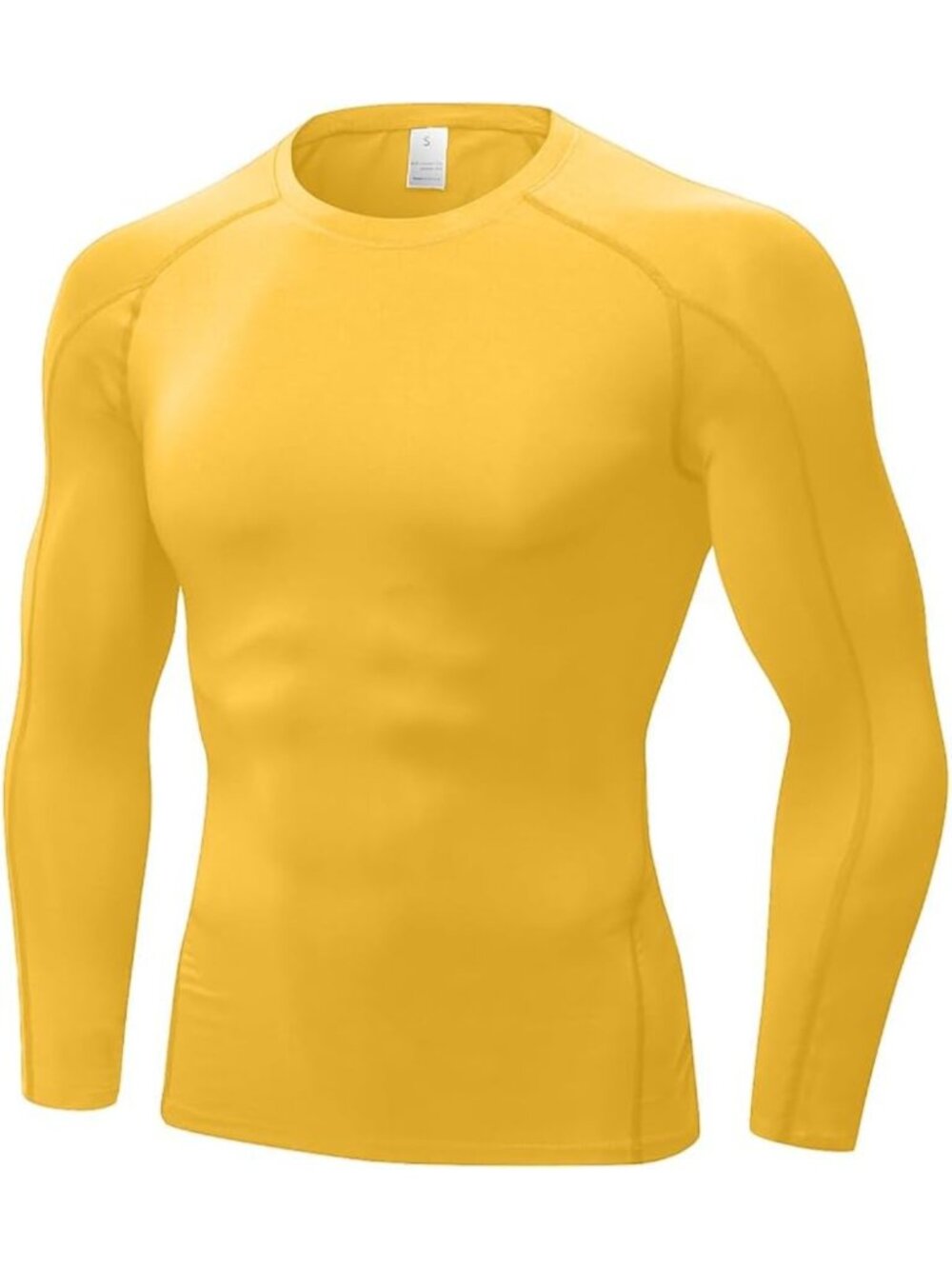 Men's Long Sleeve Compression Workout Shirt - Cool Dry Athletic Baselayer Top